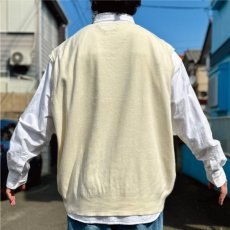 画像20: 「Polo by Ralph Lauren (ポロラルフローレン)」90s 00s 10s 3XBサイズ ピマコットン オフホワイト ポニー刺繍 ニット ベスト (20)