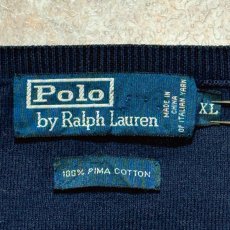 画像6: 「Polo by Ralph Lauren (ポロラルフローレン)」90s 00s 10s XLサイズ ピマコットン ネイビー ポニー刺繍 ニット ベスト (6)