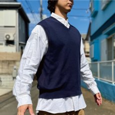 画像16: 「Polo by Ralph Lauren (ポロラルフローレン)」90s 00s 10s XLサイズ ピマコットン ネイビー ポニー刺繍 ニット ベスト (16)