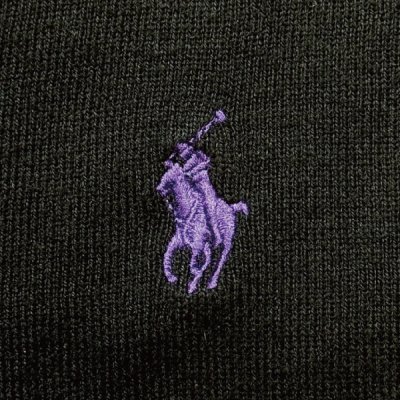 画像1: 「POLO RALPH LAUREN(ポロラルフローレン)」10s 20s 3XB BIGサイズ ピマコットン ブラック ポニー刺繍 ニット ベスト