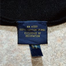 画像8: 「POLO RALPH LAUREN(ポロラルフローレン)」10s 20s 3XB BIGサイズ ピマコットン ブラック ポニー刺繍 ニット ベスト (8)