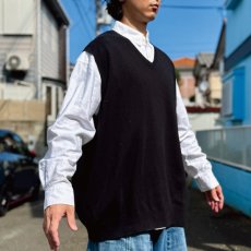 画像17: 「POLO RALPH LAUREN(ポロラルフローレン)」10s 20s 3XB BIGサイズ ピマコットン ブラック ポニー刺繍 ニット ベスト (17)