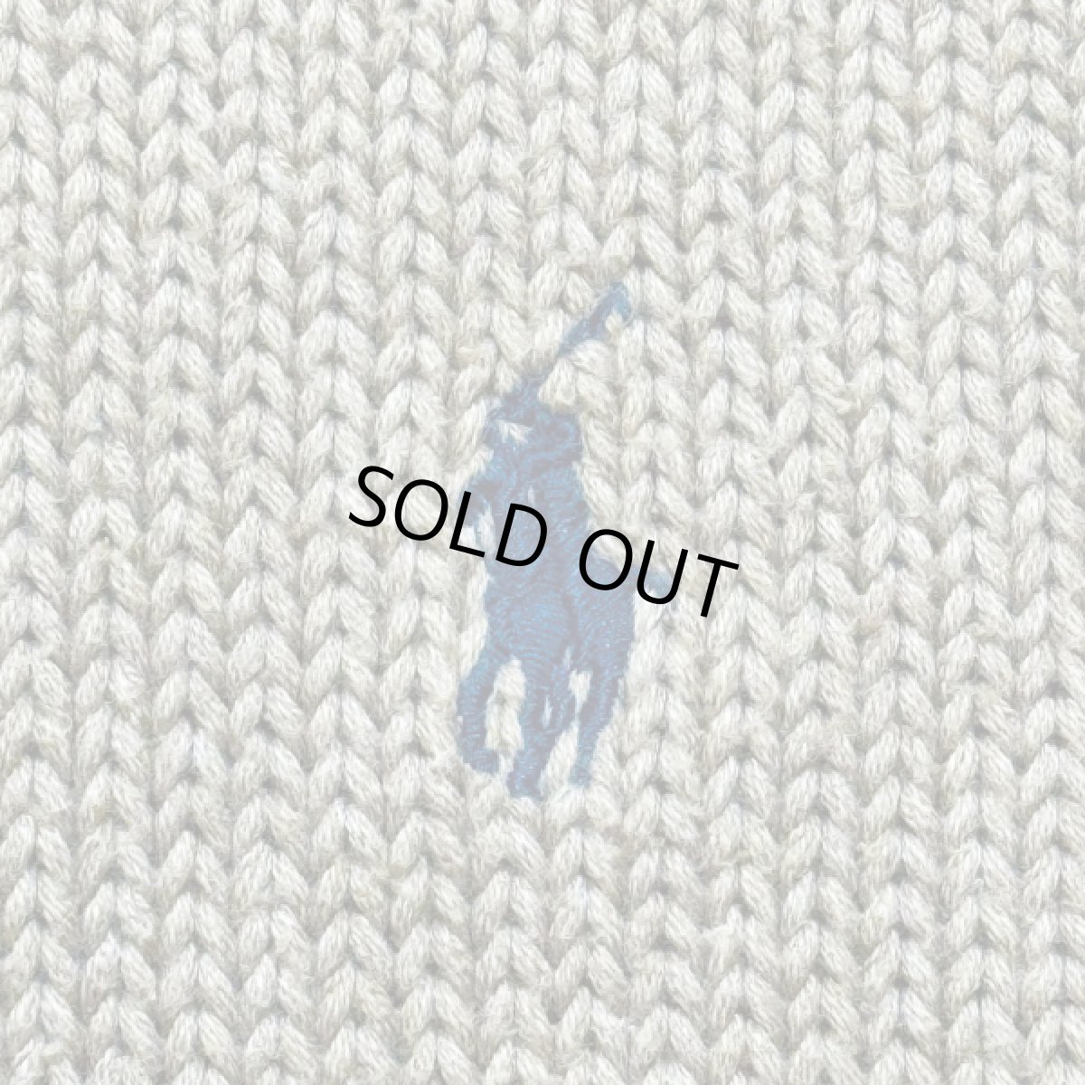 画像7: 「Polo by Ralph Lauren (ポロラルフローレン)」90s 00s 10s XLサイズ コットン グレージュ ポニー刺繍 ローゲージ ニット ベスト (7)