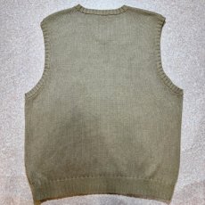 画像9: 「Polo by Ralph Lauren (ポロラルフローレン)」90s 00s 10s XLサイズ コットン グレージュ ポニー刺繍 ローゲージ ニット ベスト (9)