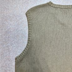 画像10: 「Polo by Ralph Lauren (ポロラルフローレン)」90s 00s 10s XLサイズ コットン グレージュ ポニー刺繍 ローゲージ ニット ベスト (10)