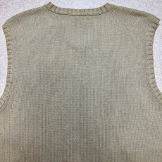 画像11: 「Polo by Ralph Lauren (ポロラルフローレン)」90s 00s 10s XLサイズ コットン グレージュ ポニー刺繍 ローゲージ ニット ベスト (11)