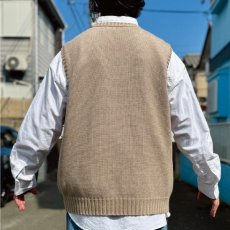 画像19: 「Polo by Ralph Lauren (ポロラルフローレン)」90s 00s 10s XLサイズ コットン グレージュ ポニー刺繍 ローゲージ ニット ベスト (19)