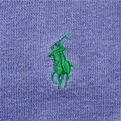 画像1: 「Polo by Ralph Lauren (ポロラルフローレン)」90s 00s 10s Lサイズ ピマコットン パープル ポニー刺繍 ニット ベスト