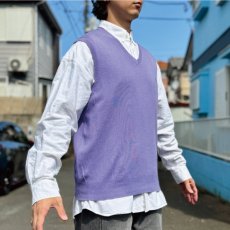 画像17: 「Polo by Ralph Lauren (ポロラルフローレン)」90s 00s 10s Lサイズ ピマコットン パープル ポニー刺繍 ニット ベスト (17)