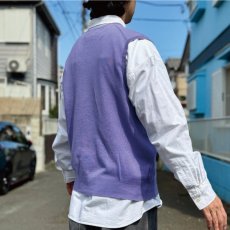 画像19: 「Polo by Ralph Lauren (ポロラルフローレン)」90s 00s 10s Lサイズ ピマコットン パープル ポニー刺繍 ニット ベスト (19)