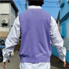 画像20: 「Polo by Ralph Lauren (ポロラルフローレン)」90s 00s 10s Lサイズ ピマコットン パープル ポニー刺繍 ニット ベスト (20)