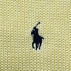 画像7: 「Polo by Ralph Lauren (ポロラルフローレン)」90s 00s 10s Mサイズ コットン イエロー ポニー刺繍 ローゲージ ニット ベスト (7)