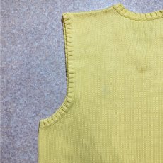 画像10: 「Polo by Ralph Lauren (ポロラルフローレン)」90s 00s 10s Mサイズ コットン イエロー ポニー刺繍 ローゲージ ニット ベスト (10)