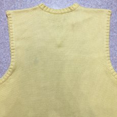 画像11: 「Polo by Ralph Lauren (ポロラルフローレン)」90s 00s 10s Mサイズ コットン イエロー ポニー刺繍 ローゲージ ニット ベスト (11)