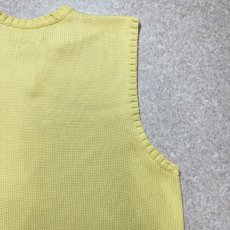 画像12: 「Polo by Ralph Lauren (ポロラルフローレン)」90s 00s 10s Mサイズ コットン イエロー ポニー刺繍 ローゲージ ニット ベスト (12)