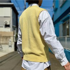画像19: 「Polo by Ralph Lauren (ポロラルフローレン)」90s 00s 10s Mサイズ コットン イエロー ポニー刺繍 ローゲージ ニット ベスト (19)