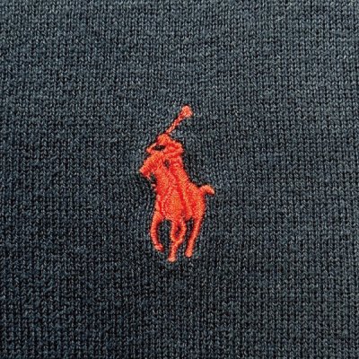 画像1: 「Polo by Ralph Lauren (ポロラルフローレン)」90s 00s 10s Sサイズ ピマコットン ネイビー ポニー刺繍 ニット ベスト