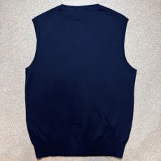 画像9: 「Polo by Ralph Lauren (ポロラルフローレン)」90s 00s 10s Sサイズ ピマコットン ネイビー ポニー刺繍 ニット ベスト (9)