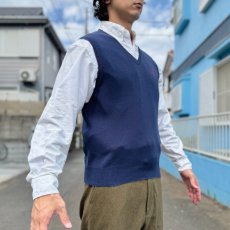 画像16: 「Polo by Ralph Lauren (ポロラルフローレン)」90s 00s 10s Sサイズ ピマコットン ネイビー ポニー刺繍 ニット ベスト (16)