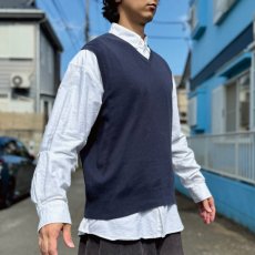 画像16: 「Polo by Ralph Lauren (ポロラルフローレン)」90s 00s 10s Lサイズ ピマコットン ネイビー ポニー刺繍 ニット ベスト (16)