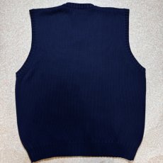画像9: 「Polo by Ralph Lauren (ポロラルフローレン)」90s 00s 10s XLサイズ コットン ネイビー ポニー刺繍 ローゲージ ニット ベスト (9)