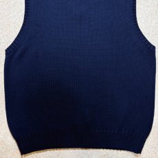 画像13: 「Polo by Ralph Lauren (ポロラルフローレン)」90s 00s 10s XLサイズ コットン ネイビー ポニー刺繍 ローゲージ ニット ベスト (13)