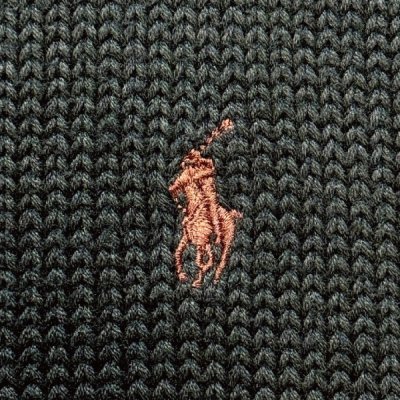 画像1: 「Polo by Ralph Lauren (ポロラルフローレン)」90s 00s 10s Lサイズ コットン ネイビー ポニー刺繍 ローゲージ ニット ベスト