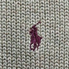 画像7: 「Polo by Ralph Lauren (ポロラルフローレン)」90s 00s 10s Lサイズ コットン オリーブ ポニー刺繍 ローゲージ ニット ベスト (7)