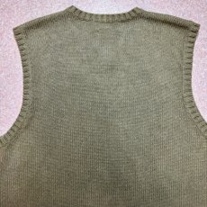 画像11: 「Polo by Ralph Lauren (ポロラルフローレン)」90s 00s 10s Lサイズ コットン オリーブ ポニー刺繍 ローゲージ ニット ベスト (11)
