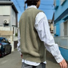画像18: 「Polo by Ralph Lauren (ポロラルフローレン)」90s 00s 10s Lサイズ コットン オリーブ ポニー刺繍 ローゲージ ニット ベスト (18)
