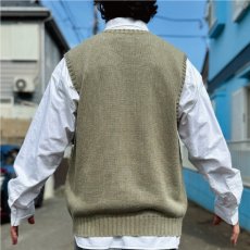 画像19: 「Polo by Ralph Lauren (ポロラルフローレン)」90s 00s 10s Lサイズ コットン オリーブ ポニー刺繍 ローゲージ ニット ベスト (19)