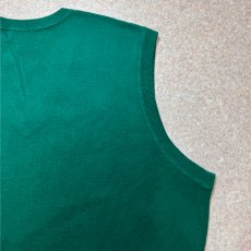 画像13: 「Polo by Ralph Lauren (ポロラルフローレン)」90s 00s 10s Lサイズ コットン グリーン ゴルフ エンブレム刺繍 ニット ベスト (13)