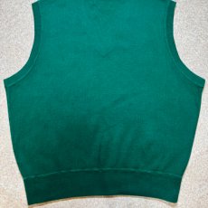 画像14: 「Polo by Ralph Lauren (ポロラルフローレン)」90s 00s 10s Lサイズ コットン グリーン ゴルフ エンブレム刺繍 ニット ベスト (14)