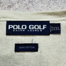 画像6: 「POLO GOLF RALPH LAUREN(ポロゴルフラルフローレン)」80s 90s XXLサイズ コットン オフホワイト ポニー刺繍 ニット ベスト (6)