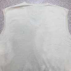 画像11: 「POLO GOLF RALPH LAUREN(ポロゴルフラルフローレン)」80s 90s XXLサイズ コットン オフホワイト ポニー刺繍 ニット ベスト (11)