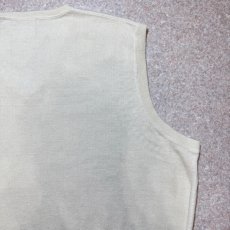 画像12: 「POLO GOLF RALPH LAUREN(ポロゴルフラルフローレン)」80s 90s XXLサイズ コットン オフホワイト ポニー刺繍 ニット ベスト (12)