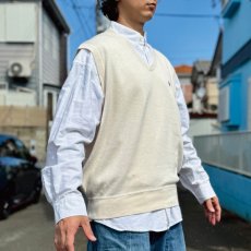 画像17: 「POLO GOLF RALPH LAUREN(ポロゴルフラルフローレン)」80s 90s XXLサイズ コットン オフホワイト ポニー刺繍 ニット ベスト (17)
