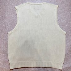 画像9: 「Polo by Ralph Lauren (ポロラルフローレン)」90s 00s 10s XLサイズ コットン オフホワイト ポニー刺繍 ローゲージ ニット ベスト (9)