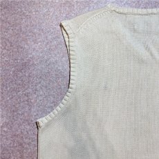 画像10: 「Polo by Ralph Lauren (ポロラルフローレン)」90s 00s 10s XLサイズ コットン オフホワイト ポニー刺繍 ローゲージ ニット ベスト (10)