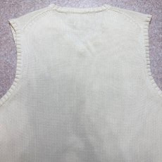画像11: 「Polo by Ralph Lauren (ポロラルフローレン)」90s 00s 10s XLサイズ コットン オフホワイト ポニー刺繍 ローゲージ ニット ベスト (11)