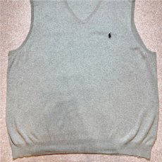画像5: 「POLO RALPH LAUREN(ポロラルフローレン)」10s 20s 3XLT/3TGLサイズ TALL/LONG ピマコットン ライトグレー ポニー刺繍 ニット ベスト (5)