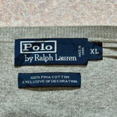 画像6: 「Polo by Ralph Lauren (ポロラルフローレン)」90s 00s 10s XLサイズ ピマコットン ライトグレー ポニー刺繍 ニット ベスト (6)