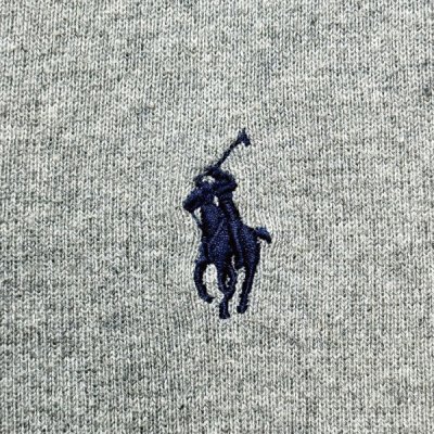 画像1: 「Polo by Ralph Lauren (ポロラルフローレン)」90s 00s 10s XLサイズ ピマコットン ライトグレー ポニー刺繍 ニット ベスト