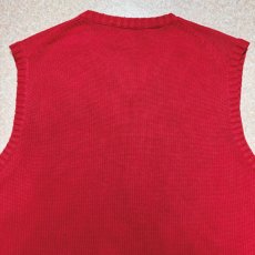 画像11: 「Polo by Ralph Lauren (ポロラルフローレン)」90s 00s 10s XLサイズ コットン レッド ポニー刺繍 ローゲージ ニット ベスト (11)