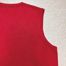 画像12: 「Polo by Ralph Lauren (ポロラルフローレン)」90s 00s 10s XLサイズ コットン レッド ポニー刺繍 ローゲージ ニット ベスト (12)