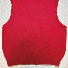 画像13: 「Polo by Ralph Lauren (ポロラルフローレン)」90s 00s 10s XLサイズ コットン レッド ポニー刺繍 ローゲージ ニット ベスト (13)