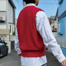 画像18: 「Polo by Ralph Lauren (ポロラルフローレン)」90s 00s 10s XLサイズ コットン レッド ポニー刺繍 ローゲージ ニット ベスト (18)