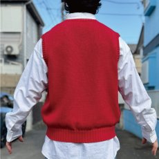 画像19: 「Polo by Ralph Lauren (ポロラルフローレン)」90s 00s 10s XLサイズ コットン レッド ポニー刺繍 ローゲージ ニット ベスト (19)