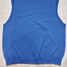 画像14: 「POLO RALPH LAUREN(ポロラルフローレン)」10s 20s Lサイズ ピマコットン ロイヤルブルー ポニー刺繍 ニット ベスト (14)