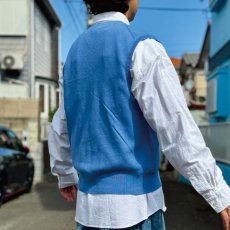 画像20: 「POLO RALPH LAUREN(ポロラルフローレン)」10s 20s Lサイズ ピマコットン ロイヤルブルー ポニー刺繍 ニット ベスト (20)